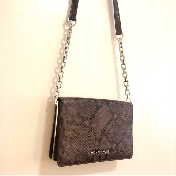 Michael Kors Handbags - MICHAEL KORS snakeskin crossbody purse